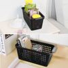 Yarebest 6-pack Black Plastic Storage Baskets, Small Basket Set