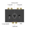 R/L Stereo Audio Switch Audio Switcher AB Switcher Passive Speaker Manual Selector Splitter Box Audio Sharing