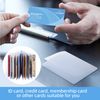 PMELCXD Plastic Card Sleeves - Transparent Credit/Debit Card Insert Protector