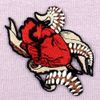 Heart and Octopus Patch Embroidered Badge Iron On Sew On Emblem