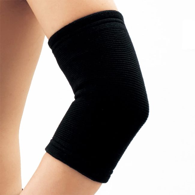 D&M #731BK-L Compression Supporter for Elbows, Black, L Size