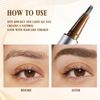 Natural Hair-Like Eyebrow Pen with Precise Fork Tip, Waterproof, Sweat-Resistant, Defined Brows(Auburn)