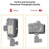 DSLR L Bracket Horizontal Vertical Camera Mount Tripod Quick Release Plate Compatible with Arca Swiss