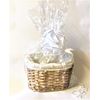 Make Your Own Hamper Kit, Oval High back Willow Basket which includes Bow & Cellophane Small Medium Or Large Gift Xmas (small)