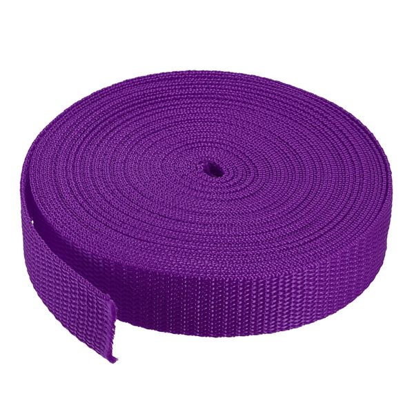 sourcing map Activities Polypropylene Heavy Webbing 1 Inch 10 Yards Red Purple