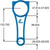IPSA CO002000 Connecting Rod for Qashqai/Qashqai +2 I (J10, NJ10) 535g
