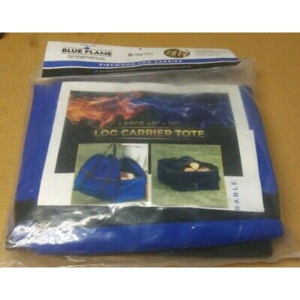 New Blue Flame Large 48" X 36" Firewood Log Carrier Tote