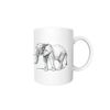 Cool Elephant Sketch Coffee Mug | Unique Elephants Design | CM1038