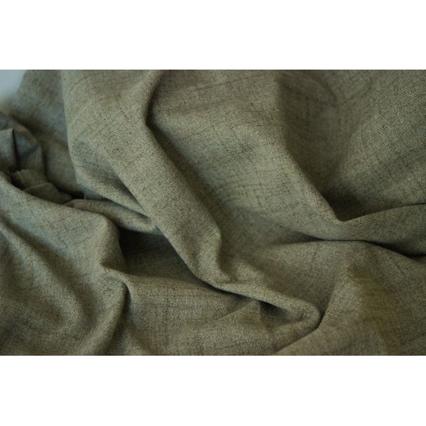 Arran Wool Look A Like Tweed Fabric Material - MINERAL