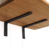 [Set of 2] Iron Shelf Bracket, Angle Bracket, Simple, Shelf, Black, Screws Included