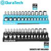 DURATECH Magnetic Socket Organizer Set 2PCS 1/4" Drive Socket Holders SAE&Metric