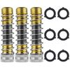 Garden Hose Extension Adapter, Hose Kink Protector with Coil Spring and Solid Brass Coupling, 3 Pack