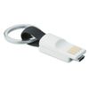 BoxWave Cable Compatible with Infinix Smart 6 - Micro USB Keychain Charger, Key Ring Micro USB Cable - Jet Black