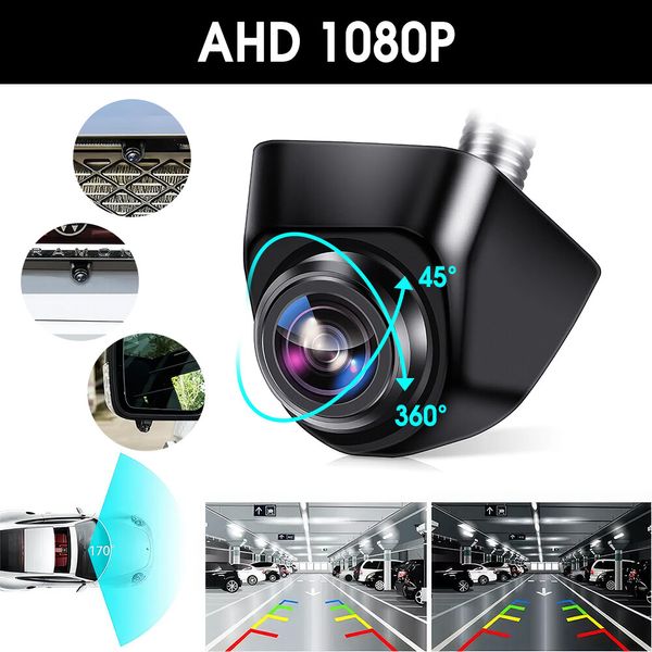 AHD Car Rear View Reverse Camera Parking Backup Cam 360° Adjustable Night Vision