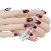 YONAIL 24pcs/set Pretty False Nails Press On Nails Acrylic Glitter False Nails with Glue On False Nails Medium Long Design Women Girls Bride Nail Art Tips