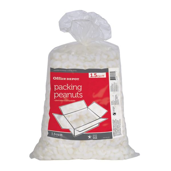 Office Depot Loose-Fill Packing Peanuts, 1.5 Cu Ft, 37701-OD