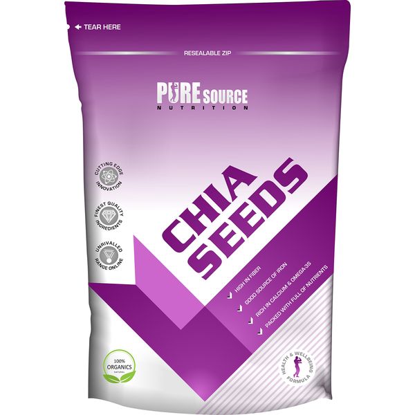 Pure Source Nutrition Chia Seeds 300g Powder