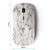 Graphic4You Gray Marble Pattern Stone Design Ergonomic Wireless Mouse with Nano Receiver
