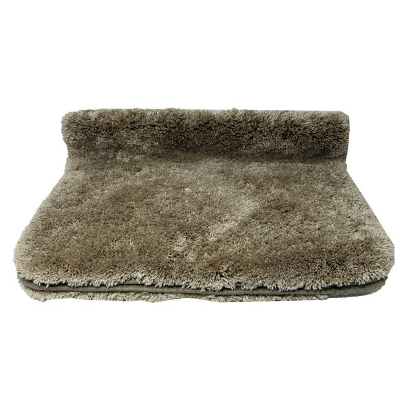 Non-Slip Faux Fur Beige Bath Mat 37x24 Inch, 1 Count