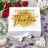 ukgiftstoreonline Personalised 13th Birthday Gift Keepsake Memory Box Gold Sparkles (Medium)