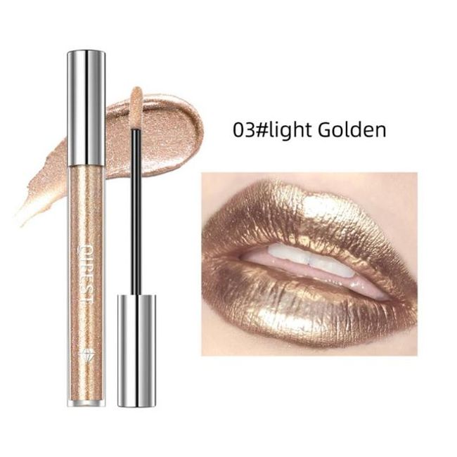 Lip Palette Metallic Glitter Shiny Liquid Lipstick Waterproof Makeup Lip Gloss Long Lasting Magic Chameleon Diamond Eyeshadow