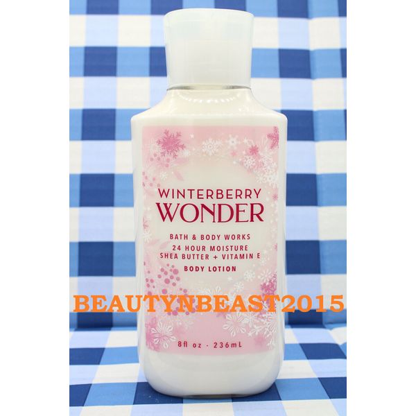 BATH AND BODY WORKS - WINTERBERRY WONDER - 24 HR MOISTURE BODY LOTION - 8 FL OZ