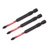 Sealey 3pc 75mm Phillips #1 Impact Power Tool Bit Set - AK8254