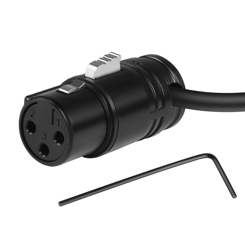 QIANRENON 90 Degré Angle TS 6,35mm à XLR Asymétrique Câble TS1/4 Droit