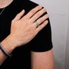 Treasure Bay 8.5mm Solid 925 Sterling Silver Ring Braided Design Spinning Stress Relief Ring (R)