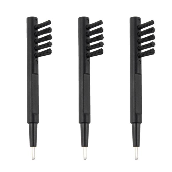 Lezevn 3Pcs Hearing Aid Cleaning Brush Tool Professional Hearing Amplifier Cleaning Brush Earpiece Earmold Vent Cleaner for Sound Tubes