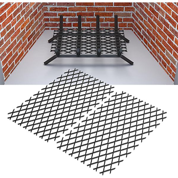 Ember Retainer for Fireplace Grates 16 X 10 Inch, Metal Fireplace Grate Ember Re