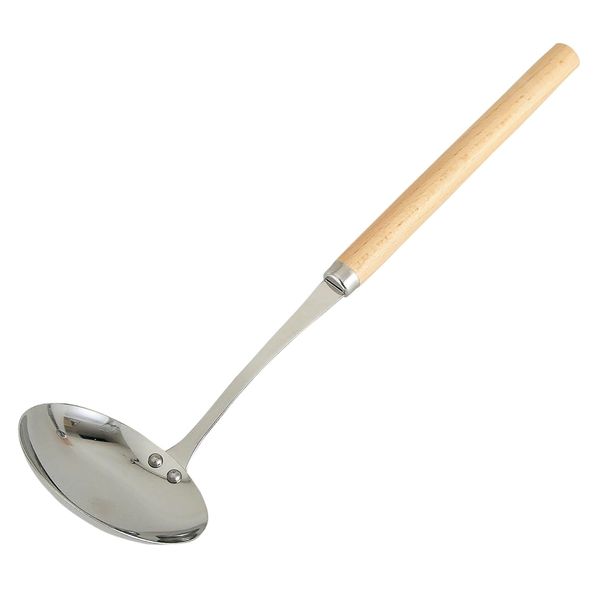 KAI KAI KITCHEN DH8157 Tabletop Pot, Convenient for Serving and Serving, Small, Wooden Pattern, Ladle, Beige, Made in Japan