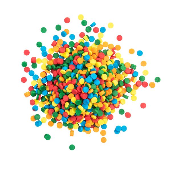 OliveNation Bright Candy Quins, Multicolor Candy Confetti Ice Cream, Dessert Topping, Edible Decoration - 1 pound