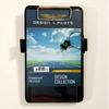 DESIGN 4 PILOTS® Compact Pilot's Kneeboard — Black Eco-Leather w/ Elastic Strap