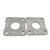 BBMTA Replacement Trailer Axle Brake Backing Plate Mount Flange 1.64" for 2000# Axle, 4 Hole Bolt Square Bracket（2pack）