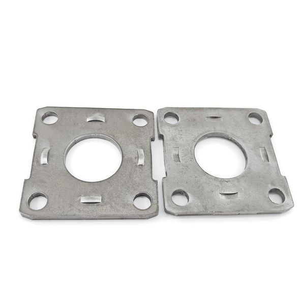 BBMTA Replacement Trailer Axle Brake Backing Plate Mount Flange 1.64" for 2000# Axle, 4 Hole Bolt Square Bracket（2pack）