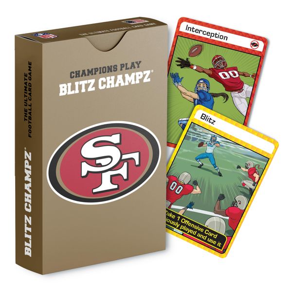 Blitz Champz San Francisco 49ers Card Game | Football Card Game for Boys and Girls | NFL Gifts for 49ers Fans | Fun Family Game | Party Game | Card Game for Kids | Card Game for Adults (49ers)