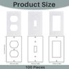 100 Piece Foam Outlet Gasket Insulation Pads for Electrical Outlets White