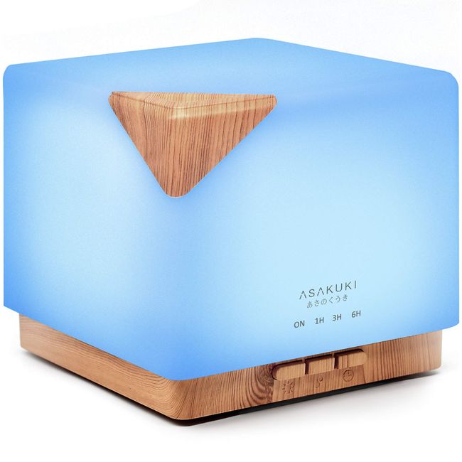 ASAKUKI 700ml Premium Essential Oil Diffuser, 5 in 1 Ultrasonic Aromatherapy Fragrant Oil Vaporizer Humidifier, Timer and Auto-Off Safety Switch, 7 LED Light Colors