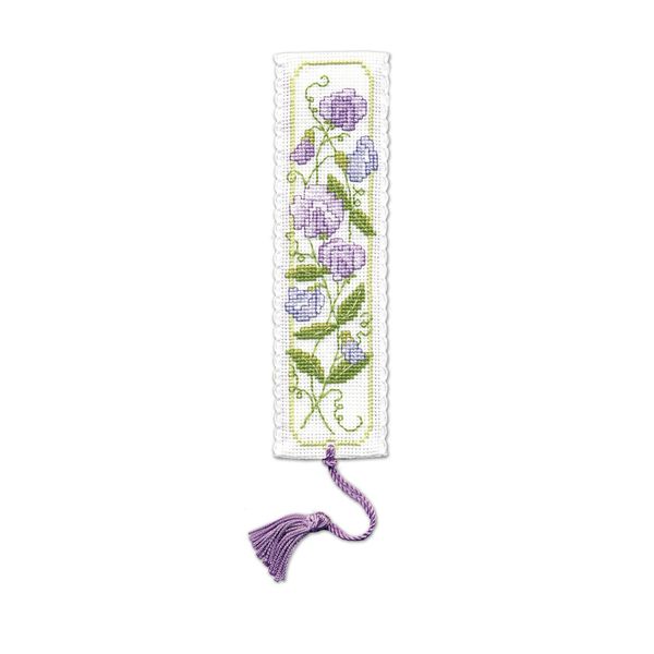 Textile Heritage Sweet Peas Bookmark Cross Stitch Kit