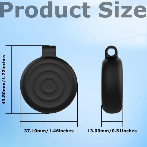 Ealloo 4 Pack Waterproof Keychain Holder for A Tag Shockproof Lock Case with Wire Cable Ultra Durable Waterproof Protective Shell Case with Anti-Loss Ring Clip for Luggage, Backpack,Pet (Black)