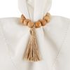 DII Basic Napkin Ring Collection, Decorative Rustic Farmhouse Style, Large Set, Tassel, 6 Piece