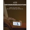 aboveClock Digital Alarm Clock, Wood with Sensor Modules, Table Clock with Large Display, Date, Temperature Display, Night Light, Digital Clock with Snooze Module (Battery Not Included)
