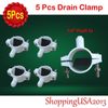 5 Pcs Drain Clamp 1/4" Quick Connect Water Filter RO Reverse Osmosis System
