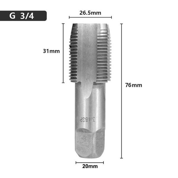 hand tap machine tap spiral tap xcan hss pipe tap 18 14 38 12 34 13939 metal thread tap threading tool hand tool, 1l4