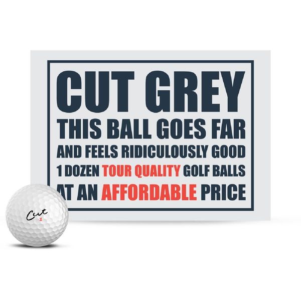 Cut Golf Cut Grey Golf Balls, White