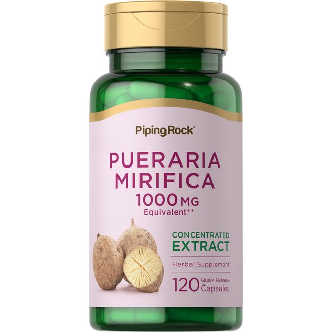 Pueraria Mirifica Capsules 1000mg | 120 Count | Non-GMO | by Piping Rock