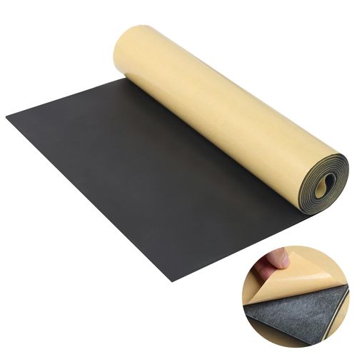 Eunice Sponge Neoprene Foam Sheet with Adhesive, 12 in x 59 in x 1/16 in Foam Rubber Roll Cut to Multiple Dimensions, High Density Rubber Padding for Shock Pad, DIY, Crafts