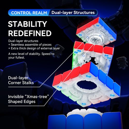 GAN 460 M V2 UV Coated, 4x4 Speed Cube Magnetic Speedcube Dual-Layer Structures Puzzle Omni-Magnetic Architecture 160 Magnets Fidget Toy for Kids Adults
