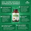 Zazzee Extra Strength Astragalus Root 201 Extract 5000 mg Strength 70% Polysa...